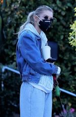 STELLA MAXWELL Out with Her Dog in Los Angeles 01/30/2021