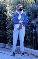 STELLA MAXWELL Out with Her Dog in Los Angeles 01/30/2021