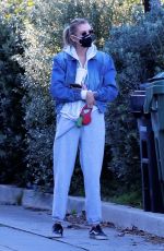 STELLA MAXWELL Out with Her Dog in Los Angeles 01/30/2021