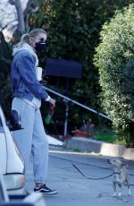 STELLA MAXWELL Out with Her Dog in Los Angeles 01/30/2021