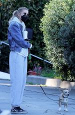 STELLA MAXWELL Out with Her Dog in Los Angeles 01/30/2021