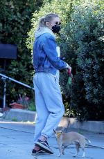 STELLA MAXWELL Out with Her Dog in Los Angeles 01/30/2021