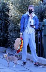 STELLA MAXWELL Out with Her Dog in Los Angeles 01/30/2021