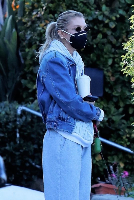 STELLA MAXWELL Out with Her Dog in Los Angeles 01/30/2021
