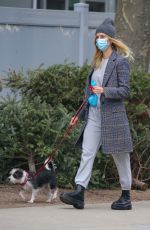 TAYLOR NEISEN Out with Her Dog in New York 01/15/2021