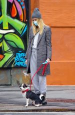 TAYLOR NEISEN Out with Her Dog in New York 01/15/2021