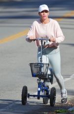 TEDDI MELLENCAMP Out Riding a Mobility Scooter in Los Angeles 01/10/2021