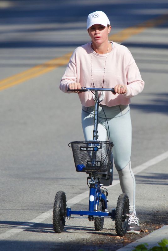 TEDDI MELLENCAMP Out Riding a Mobility Scooter in Los Angeles 01/10/2021