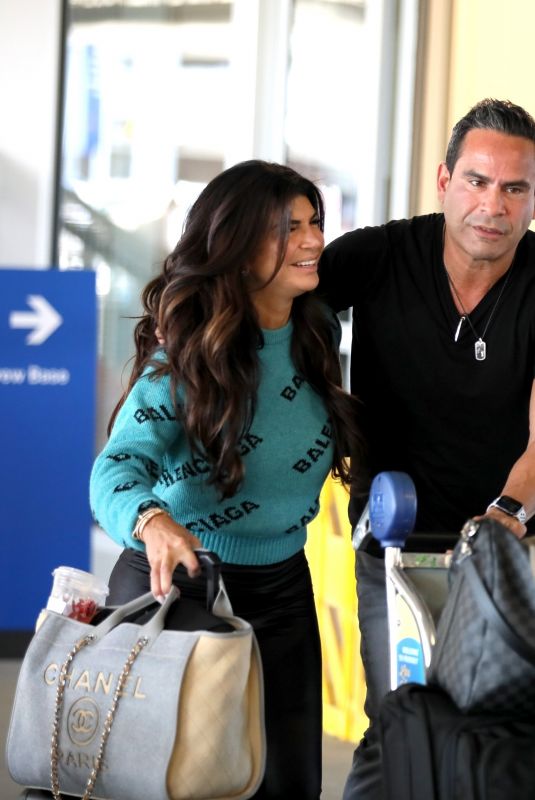 TERESA GIUDICE at LAX Airport in Los Angeles 01/20/2021