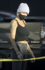 TINA LOUISEStains Wood Panels at Her New Vegan Sugar Taco in Los Angeles 01/29/2021