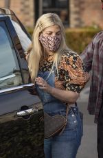 TORI SPELLING in Denim Overalls Out in Calabasas 01/24/2021