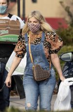TORI SPELLING in Denim Overalls Out in Calabasas 01/24/2021