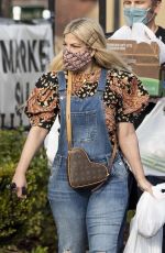 TORI SPELLING in Denim Overalls Out in Calabasas 01/24/2021