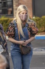 TORI SPELLING in Denim Overalls Out in Calabasas 01/24/2021