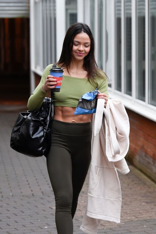 VANESSA BAUER Arrives at Dancing On Ice Rehersal in Blackpool 01/26/2021