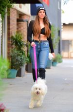VICTORIA LARSON Out with Her Dog in Beverly Hills 01/30/2021