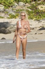 VICTORIA SILVSTEDT in Bikini at a Beach in St.Barths 12/29/2021