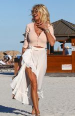 VICTORIA SILVSTEDT Out at a Beach in Miami 01/22/2021