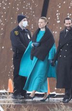 YVONNE STRAHOVSKI on the Set of Handmaid