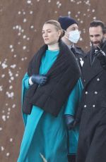 YVONNE STRAHOVSKI on the Set of Handmaid