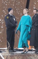 YVONNE STRAHOVSKI on the Set of Handmaid