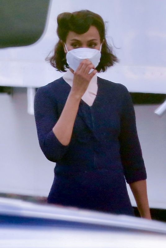 ZOE SALDANA on the Set of Untitled David O. Russell Movie in Los Angeles 01/12/2021