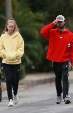 ABBY CHAMPION and Patrick Schwarzenegger Out in Santa Monica 01/31/2021