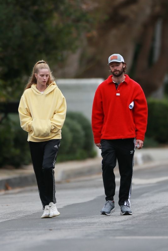 ABBY CHAMPION and Patrick Schwarzenegger Out in Santa Monica 01/31/2021