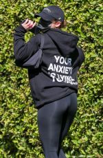 ADDISON RAE Arrives at Pilates Class in West Hollywood 02/24/2021