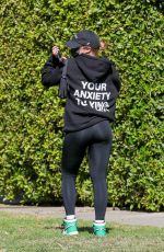 ADDISON RAE Arrives at Pilates Class in West Hollywood 02/24/2021