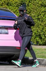 ADDISON RAE Arrives at Pilates Class in West Hollywood 02/24/2021