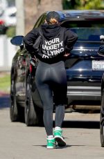 ADDISON RAE Arrives at Pilates Class in West Hollywood 02/24/2021