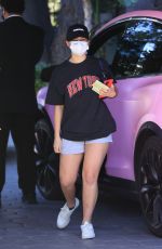 ADDISON RAE Getting a Ticket in Beverly Hills for Speeding 02/17/2021