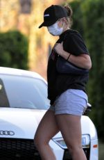 ADDISON RAE in Shorts Out in Beverly Hills 02/17/2021