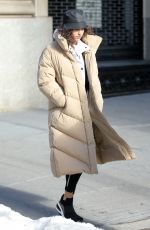 ALANNA ARRINGTON on the Set of DKNY Photoshoot in New York 02/10/2021