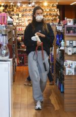 ALESSANDRA AMBROSIO Out Shopping at Brentwood Beauty Center and Bristol Farms 02/22/2021
