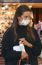 ALESSANDRA AMBROSIO Out Shopping at Brentwood Beauty Center and Bristol Farms 02/22/2021