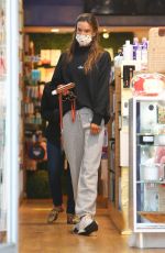 ALESSANDRA AMBROSIO Out Shopping at Brentwood Beauty Center and Bristol Farms 02/22/2021