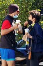 ALIA SHAWKAT Out Kissing with a Mystery Man in Los Angeles 01/30/2021