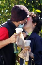 ALIA SHAWKAT Out Kissing with a Mystery Man in Los Angeles 01/30/2021