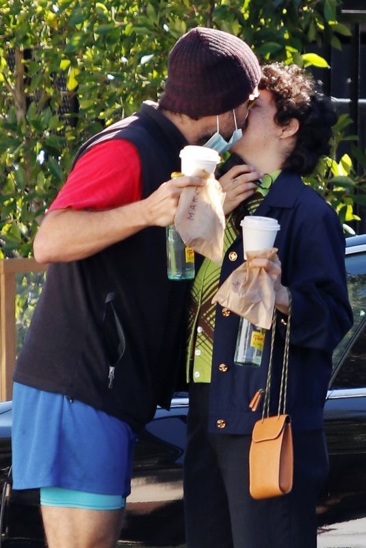ALIA SHAWKAT Out Kissing with a Mystery Man in Los Angeles 01/30/2021