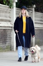 ALICE EVE Out with Her Dog Out in London 02/25/2021