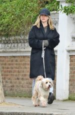 ALICE EVE Out with Her Dog Out in London 02/25/2021