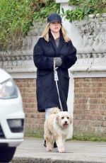 ALICE EVE Out with Her Dog Out in London 02/25/2021