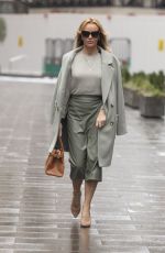 AMANDA HOLDEN Arrives at Global Radio in London 02/08/2021