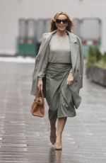 AMANDA HOLDEN Arrives at Global Radio in London 02/08/2021