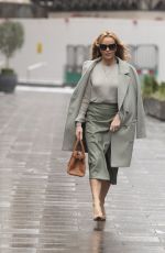AMANDA HOLDEN Arrives at Global Radio in London 02/08/2021