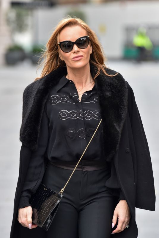 AMANDA HOLDEN Leaves Heart Breakfast Show in London 02/04/2021