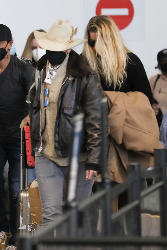 AMBER HEARD and BIANCA BUTTI at LAX Airport in Los Angeles 02/20/2021