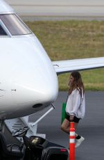 AMELIA HAMLIN Boarding a Private Jet in Miami 02/21/2021